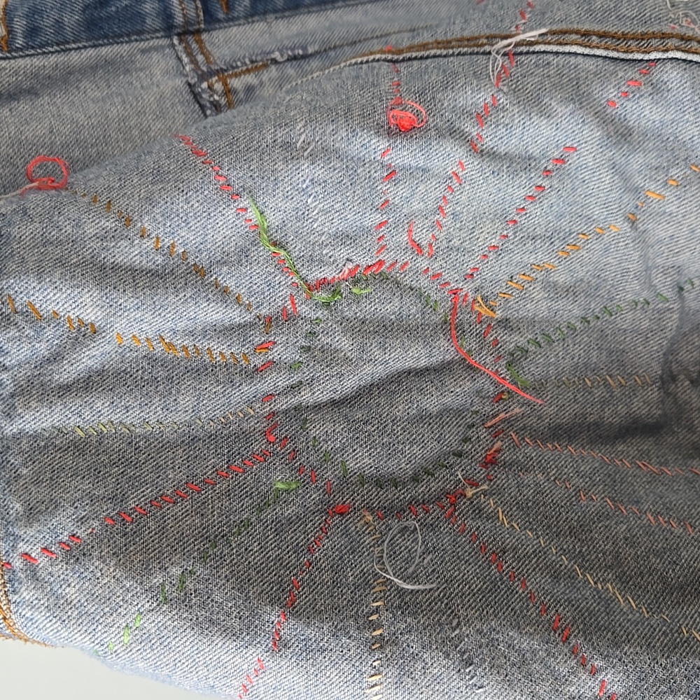 ✨️ One Of A Kind Refashioned Denim Jacket✨️ - Picture 7 of 8